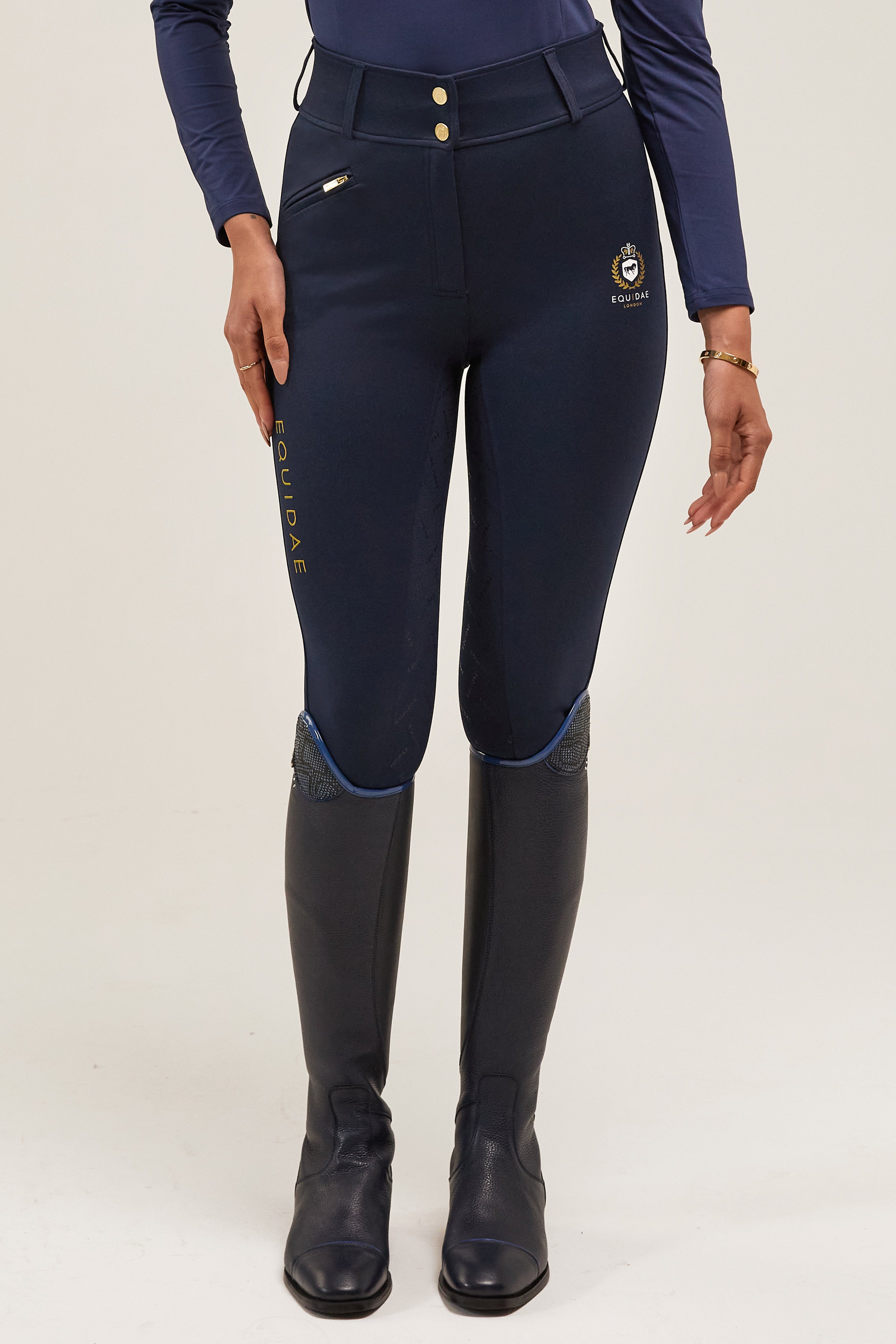 SOPHIE High Rise Full Seat Breeches in Navy – Equidae London