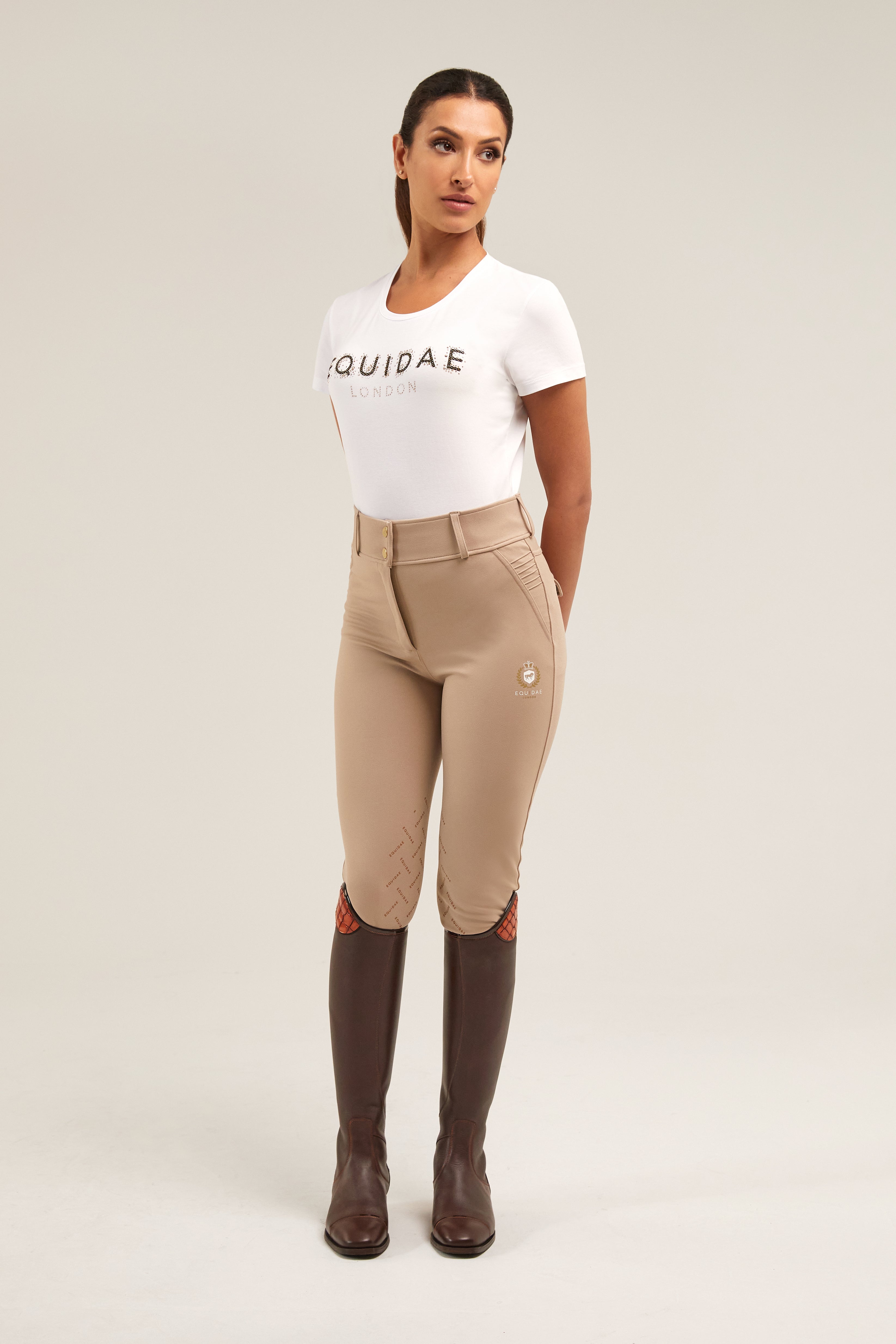 PENELOPE High Rise Knee Grip Breeches in Taupe – Equidae London